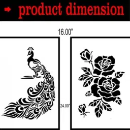 Combo Painting (Size:- 16X24 Inch) Wall Design Stencils for Wall Painting for Pattern Reusable Design Ideal For Bedroom, Kids Room and Living Room Decoration Stencil-picture-11