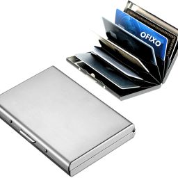 Men & Women Silver Aluminium Card Holder-image-44