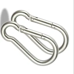 Safety Lock Snap Hook for Rope, (Stainless Steel M12- 2pcs) Spring Snap Hook Locking Carabiner-picture-38