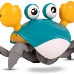 buddynjoy Rechargeable Crawling Crab Baby Toy with Music & Automatic Obstacle Avoidance image 4