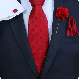 RANDOM STRIPE Silk Cufflink & Tie Pin Set image 4