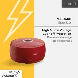 V-Guard 2 Amps Voltage Stabilizer For Up to 300 Liters Refrigerator (135 - 280 V, Fail Safe Circuit Protection, VG 50, Red) image 3