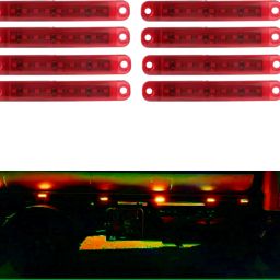 8 Piece Side Marker Lights 9LED Front Rear LED Marker for Universal Vehicles Car Dash Indicator Lamp-20