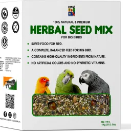 Herbal Seed Mix 1kg for African Gray, Macaw, Cockatoo, and Other Big Birds 1 kg Dry Adult, Senior, Young Bird Food-picture-26