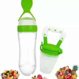 Squeeze Fresh Food Spoon Feeder Bottle with Food Dispensing Spoon Feeder-15