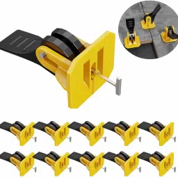 50 PCS Tile Leveling System Kit Floor Wall Tiles Reusable T-TypeTools Non-magnetic Mason's Level-1