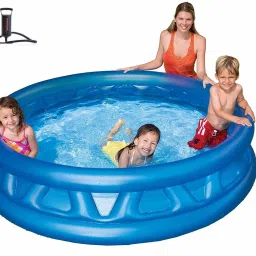 6 Feet Soft (IND*120) Side Swimming Pool Bath Tub for 2 to 4 Kids with Pump Inflatable Swimming Pool-46
