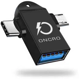 ONCRO Black 2in1 otg adapter for mobile connector type C micro 2 in 1 usb to otg converter Phone Converter-12
