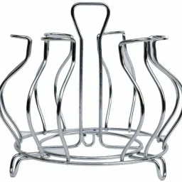 Glass Holder for 6 Glasses, Stainless Steel Glass Stand for Kitchen/Dining Table Stainless Steel Glass Holder-image-10