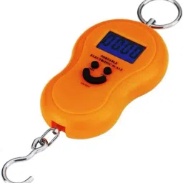 Qozent 50kg Portable Electronic Digital Weighing with LED Display and Handheld Hook Weighing Scale Smiely Weighing Scale-77