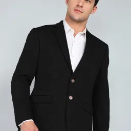 Men Self Design Single Breasted Formal Blazer-image-56