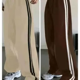 Pack of 2 Women Striped Multicolor Track Pants-picture-15