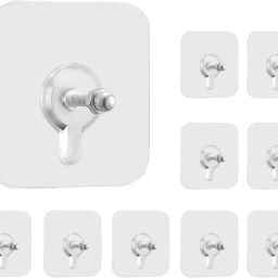 (PACK OF 10)Multipurpose use bathroom and kitchen storage hook Hook 10-image-104