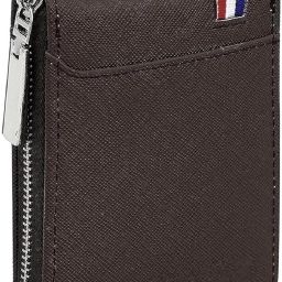 Men & Women Brown Genuine Leather RFID Card Holder-image-9