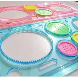 cassava 2pcs Designer Ruler Spirograph For Kids Multi Design We Can Make Ruler image 4