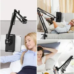 Wanzhow Overhead Tripod Stand 360 Degree Mobile Holder Cell Phone Stand For Side Videos Monopod, Tripod, Tripod Ball Head, Tripod Bracket, Tripod Clamp, Tripod Kit image 2