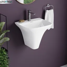 Ceramic Wash Basin/One Piece Wash Basin for Bathroom/Wall Mount Basin for Home Wall Hung Basin-image-42