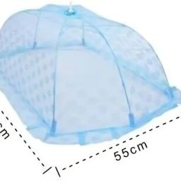 safe haven Nylon Kids Washable BLUE Baby Mosquito Net – Soft, Breathable & Protective Net for Newborns Mosquito Net image 5