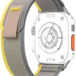 Firetook Velcro Loop Nylon Bands/Straps Compatible with Watch T55/T550 W26, 49mm 45mm 44mm 42mm Men & Women, Adjustable Strap with Metal G-Hook Premium Strap for iWatch Ultra Series SE 8 7 6 5 4 3 2 1 Smart Watch Strap Smart Watch Strap-image-14