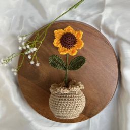Sunflower pot 00 Wool Flower Basket-image-51