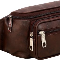 M Choice Adjustable Strap Leather Waist Bag for men and women,Tan Waist bag-image-63