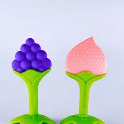 2Pack : Fun Fruit Shape Silicone Teethers | BPA-Free for Safe Baby Health Teether-12