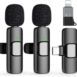 ELDORICH Wireless Microphone Mini Portable Recording Clip Mic with Receiver Collar mic Camera Microphone-13