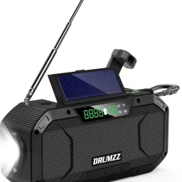 DRUMZZ Hand Crank Radio Bluetooth Speaker,Solar 7 W Bluetooth Speaker-26