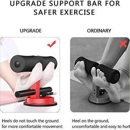 SILENCIO Sit-Up Bar With Foam Handle and Rubber Suction Seat Up Fitness Equipment Sit-ups and Push-ups Assistant Device For Weight Lose Gym Workout Abdominal Curl Exercise Work Out Trainer (Pack of 1) image 5