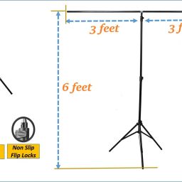 PICPRO 6ft x 6ft Mini T-Stand Support for Background Photography & Videography Tripod Kit image 2
