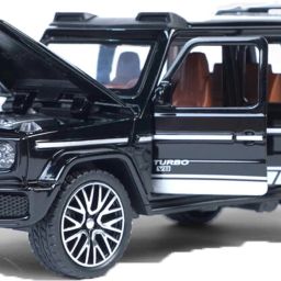 1:32 Metal Pullback Toy car with Openable Doors & Light Music (Black SUV)-picture-27