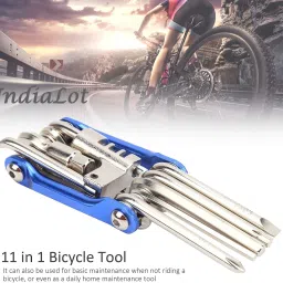 indialot Cycle Tool Kit Multi Purpose 11 In 1 Allen Key Spoke Wrench 3543 Bicycle Brake Disk image 4