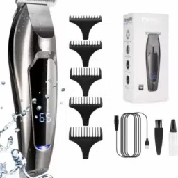 Geemy GM-6662 RECHARGABLE TRIMMER WITH LCD DISPLAY Trimmer 120 min Runtime 4 Length Settings-image-7