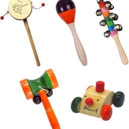 Natural Colour Dye Toys For New Born Baby Boy and Girl Rattle-3