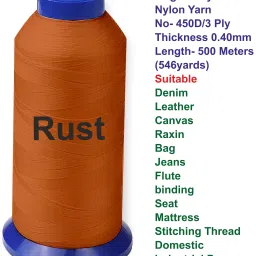 Nylon Sewing Thread for Thick Fabric Stitching, Canvas, Seat, etc,, RUST 500M Thread-image-92