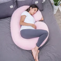 C SHAPE PREGNANCY PILLOW || MATERNITY PILLOW || NURSING PILLOW FOR WOMEN'S Polyester Fibre Solid Pregnancy Pillow Pack of 1-image-40
