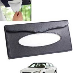 Black Leatherite Rectangle Shape Fancy Design Tissue Dispencer For Car-311 Vehicle Tissue Dispenser-11