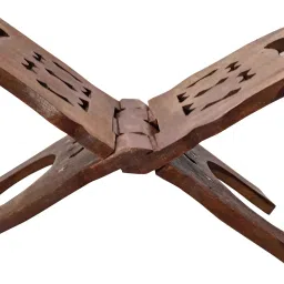 Divine Edge Wooden Rehal – Handcrafted Elegance for Your Sacred Moments Decorative Showpiece - 12 cm-image-16