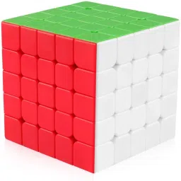 authfort Gold Mirror Stickered & 5 x 5 High Speed Stickerless Cube combo pack of 2 image 3