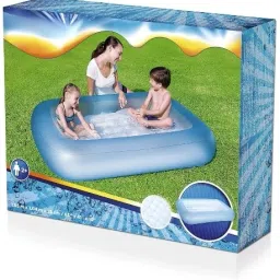 PREMIUM Blue RECTANGULAR 5 FEETS WITH AIR BASE WATER SWIMMING POOL Inflatable Swimming Pool-21