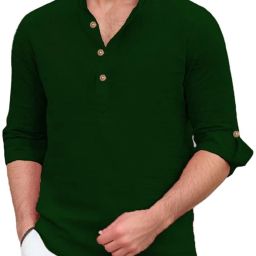 Men Solid Cotton Blend Straight Kurta-image-62