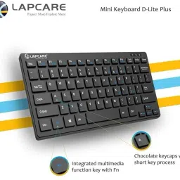 LAPCARE D-Lite Plus Wireless Black Wireless Laptop-size Desktop Keyboard Compatible with Desktop, Laptop, Mac D-Lite Plus Wireless Black image 3