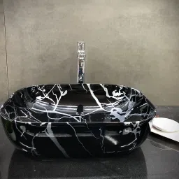 Premium Designer Ceramic Wash Basin(M53)(Silver) inch(19.5*14.5*5)(M53)(Silver) Table Top Basin-image-43