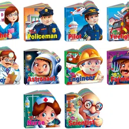 go woo Learn About Community Helpers | Who Am I Die-Cut Shape Board-Books | Pack Of 10-picture-15