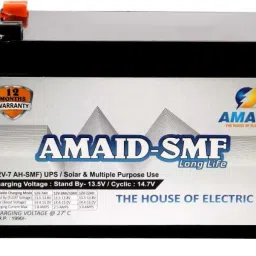 amaid 12V 7Ah SMF UPS-Battery Use for Solar, Ups and Etc.Computer UPS UPS image 2