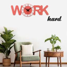 olive tree Work Hard 8 Inches Stylish Wooden Clock-picture-22