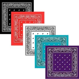 Tough Headwear Unisex Bandana For All Ages ["Black","Red","White","Turquoise","Purple"] Handkerchief-picture-2