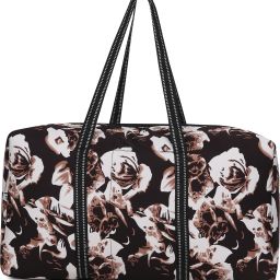 10 L Hand Duffel Bag - Brown Flower Girls Woman Travel Duffles Bag - Brown, White - Regular Capacity-image-26