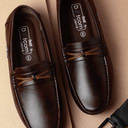 Lightweight | Comfortable | Trendy | Daily Wear | Synthetic Leather Loafers For Men-image-47