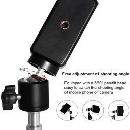 DDLC 7Ft Heavy Quality Tripod with Holder, Mount Selfie Remote and Collar Mic 5m Long Tripod, Tripod Kit, Monopod, Monopod Kit, Tripod Ball Head, Tripod Bracket, Tripod Clamp image 4